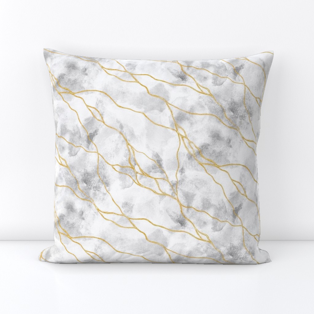 White Marble with golden veinings