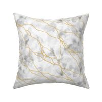 White Marble with golden veinings