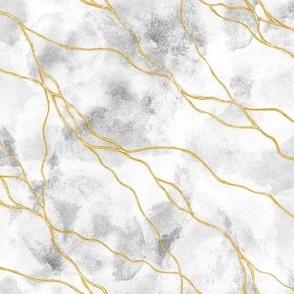 White Marble with golden veinings