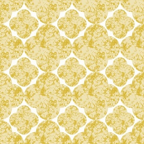 Small Industrial Golden Yellow Textured Geometric Flowers