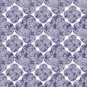 Small Industrial Purple and Lavender Textured Geometric Flowers