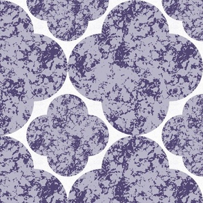 Big Industrial Purple and Lavender Textured Geometric Flowers
