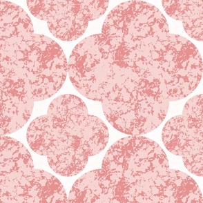 Big Industrial Light Pink and Blush Textured Geometric Flowers