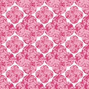 Small Industrial Hot Pink Textured Geometric Flowers