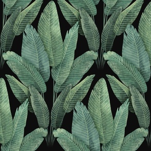 Elegant Rainforest Leaves - medium 