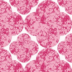 Big Industrial Hot Pink Textured Geometric Flowers