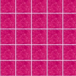 Pink flower garden tile