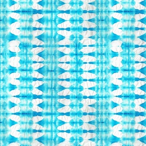 tie dye zig zag stripes vertical turquoise medium