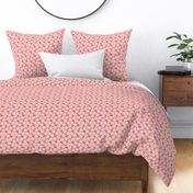 Scandinavian boho floral design - retro style seventies jumbo blossom pink blush on cinnamon 