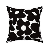 Modern Bold floral black and white