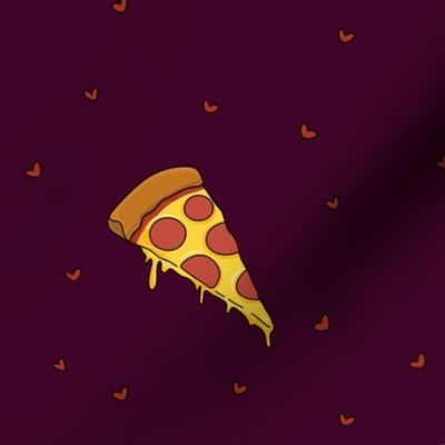 Pizza Is Love, plum