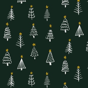 Happy Little Christmas Trees, dark green