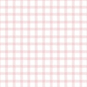 TINY Pastel Pink Checkered Square Grid Plaid Gingham