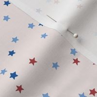 Happy 4th of July - Night stars American patriot design USA Holiday blue red on ivory