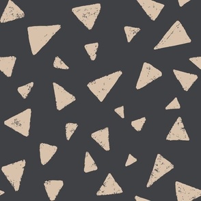  Muted and textured Triangle Shapes, dark blue, large