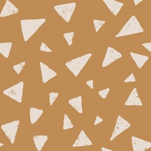  Muted and textured Triangle Shapes, earthy tones, large