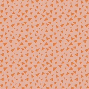  Muted and textured Triangle Shapes, orange-pink, small