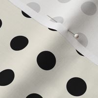 Large Black Polka Dots on Ivory by JJEDecor in tiny print