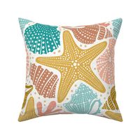 Ocean Floor - Summer Nautical Seashells Boho Beach Multi Large