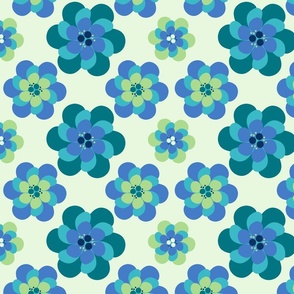  Flower Power  Party, 70s vintage on light green
