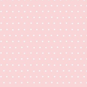 Happy Fourth - Polka Dots on Pastel Baby Pink