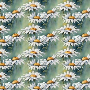 Petty Watercolor White Daisies