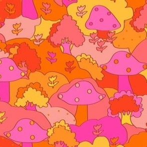 Trippy Hippie Hills in Pink + Orange