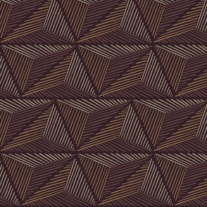 Optical Illusion Pinstripes in Golden Browns