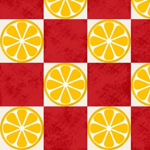 Lemon checkers red large