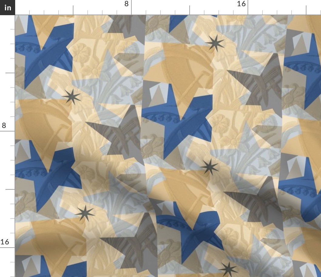 Star Blocks Floral Modern