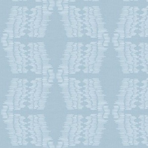 Woven Ikat Trellis in peaceful light blue