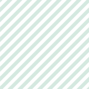 mint green stripes on white matching the mint green grandmillennial ribbons - large scale