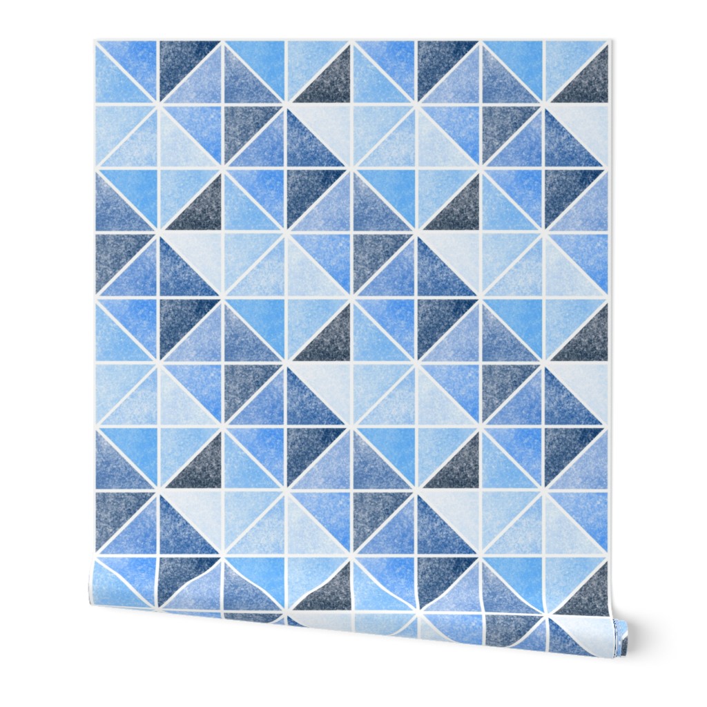 (L) Textured Blue Triangles