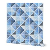 (L) Textured Blue Triangles