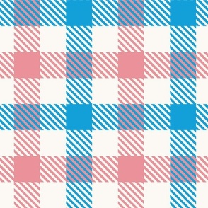 large buffalo plaid / transgender pride flag