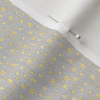 Golden Stars on Light Grey Gray