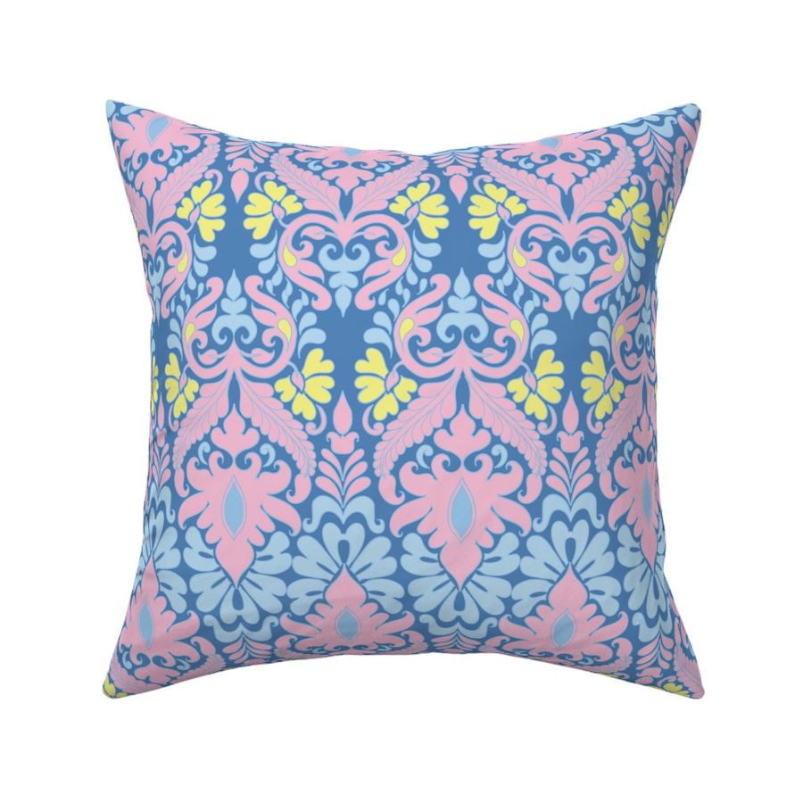 Traditional block print chintz _ Pastel Blue_Medium