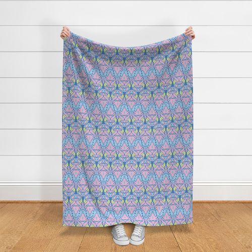 Traditional block print chintz _ Pastel Blue_Medium