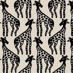 Korhogo Giraffes on Beige