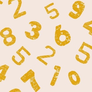  Counting Fun: A Playful Pattern of textured Numbers for Kids, mustard, large