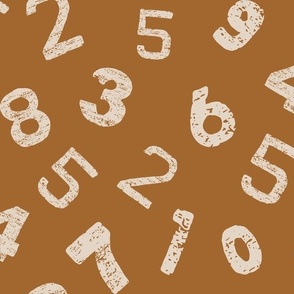  Counting Fun: A Playful Pattern of textured Numbers for Kids, terracotta, large