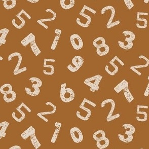  Counting Fun: A Playful Pattern of textured Numbers for Kids, terracotta, small