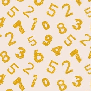 Counting Fun: A Playful Pattern of textured Numbers for Kids, mustard, small