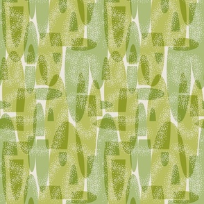 (M) Mid Century Modern Textured Home Abstract Lime Green