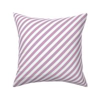 lilac / purple stripes on white matching the pink grandmillennial ribbons - medium scale