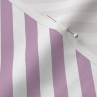 lilac / purple stripes on white matching the pink grandmillennial ribbons - medium scale