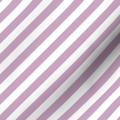 lilac / purple stripes on white matching the pink grandmillennial ribbons - medium scale