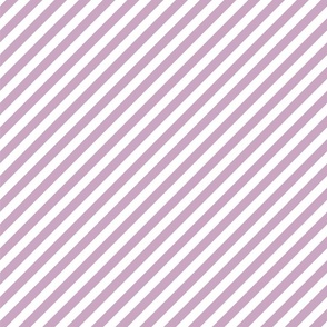 lilac / purple stripes on white matching the pink grandmillennial ribbons - medium scale