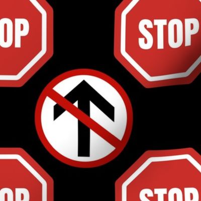 Large Scale Stop Signs Do Not Enter Traffic Signals (1)
