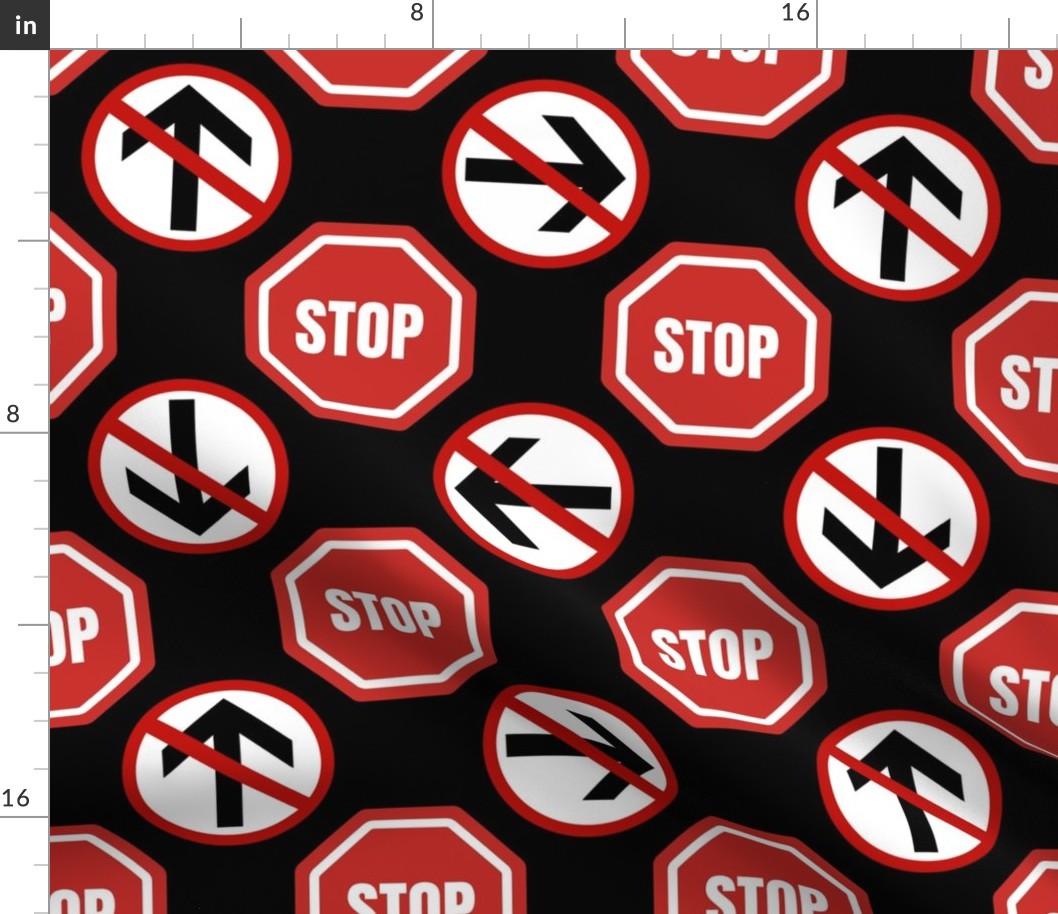 Large Scale Stop Signs Do Not Enter Traffic Signals (1)